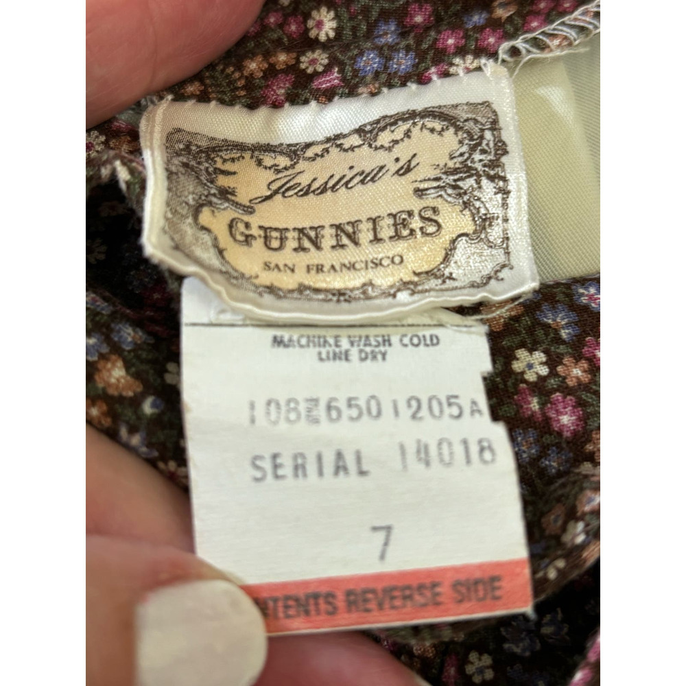 Jessica's Gunnies San Francisco vintage skirt, brown floral, prairiecore, 70s - Picture 6 of 6